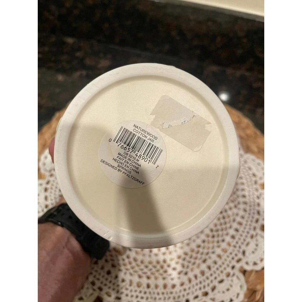 Pfaltzgraff Naturewood cotton ball container